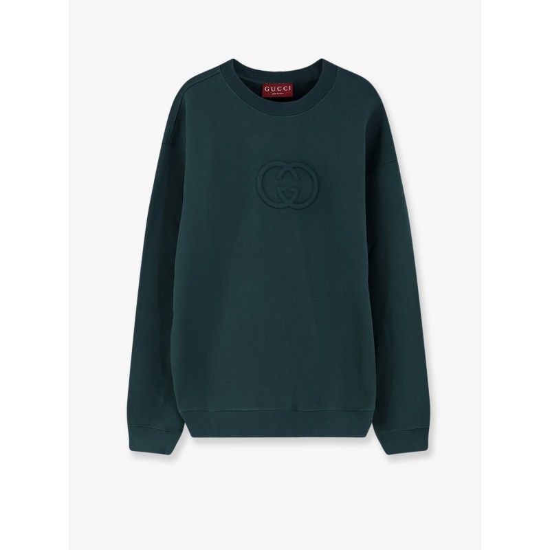 Cotton sweatshirt with GG Incrocio detail