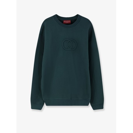 Cotton sweatshirt with GG Incrocio detail