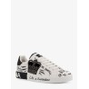 Leather sneakers with iconic prints