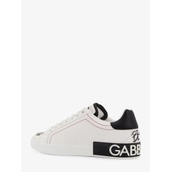 Leather sneakers with iconic prints