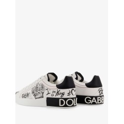 Leather sneakers with iconic prints