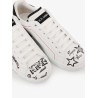 Leather sneakers with iconic prints