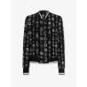 Silk bomber with icnic print