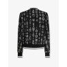 Silk bomber with icnic print