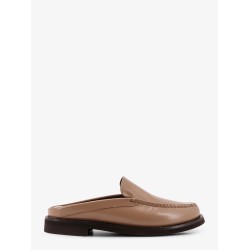 Leather sabot loafer