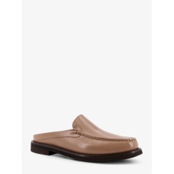 Leather sabot loafer