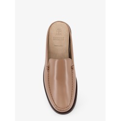 Leather sabot loafer