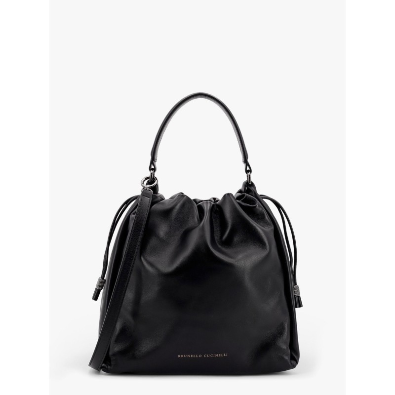 Bucket Mellow leather bucket bag with Monili detail