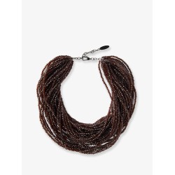 Glass and silver necklace