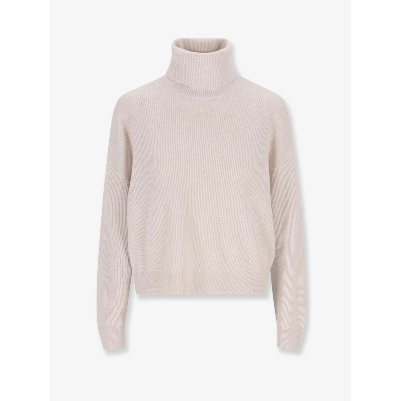 Virgin wool, cashmere and silk turtleneck
