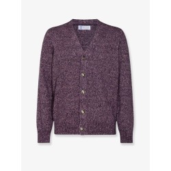 Alpaca, wool, silk and cotton blend cardigan