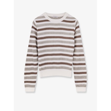 Sparkling stripes cotton sweater