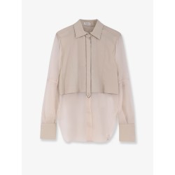 Cotton blend shirt with Monili detail
