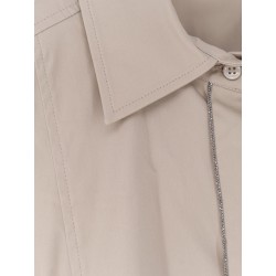Cotton blend shirt with Monili detail