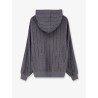 Dazzling chalk stripe embroidery cotton sweatshirt