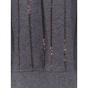 Dazzling chalk stripe embroidery cotton sweatshirt