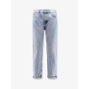 Stone-washed denim jeans