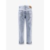 Stone-washed denim jeans