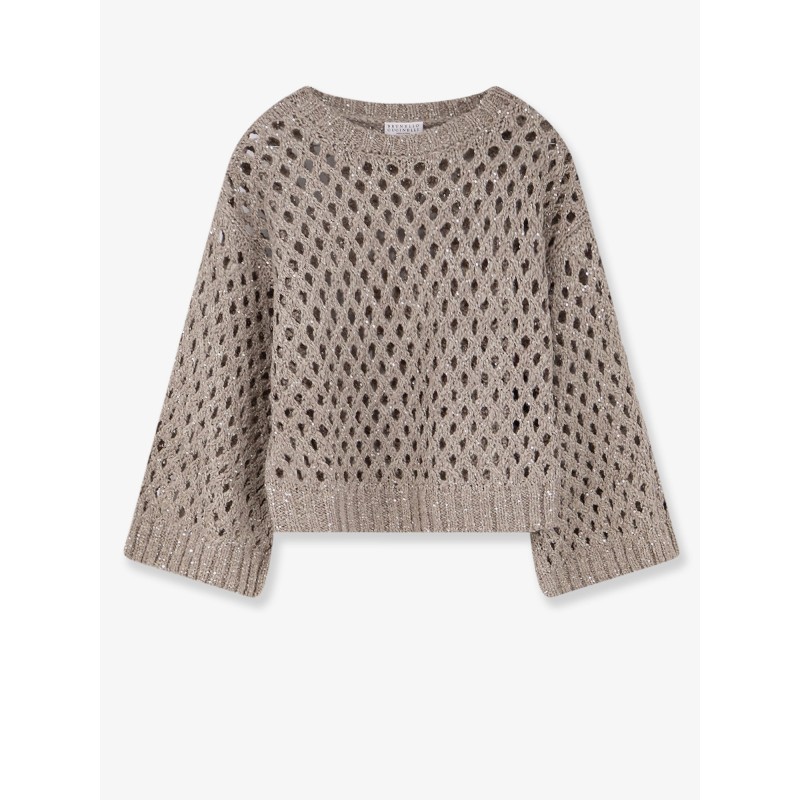 Dazzling Net silk and linen blend sweater