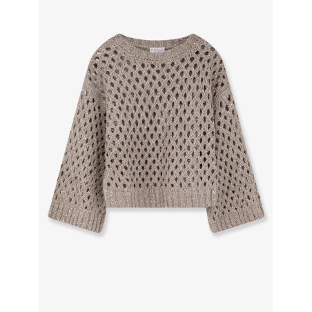 Dazzling Net silk and linen blend sweater