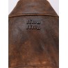 Double-breasted vintage effect suede jacket