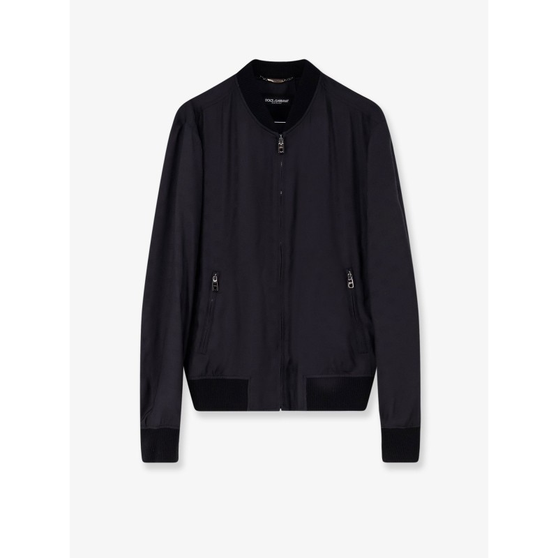 Silk jacket with all-over DG print