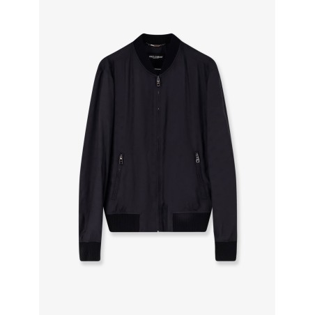 Silk jacket with all-over DG print