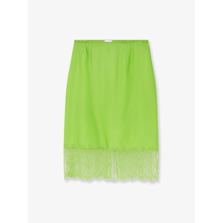 Viscose skirt with floral lace