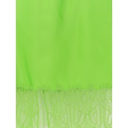 Viscose skirt with floral lace