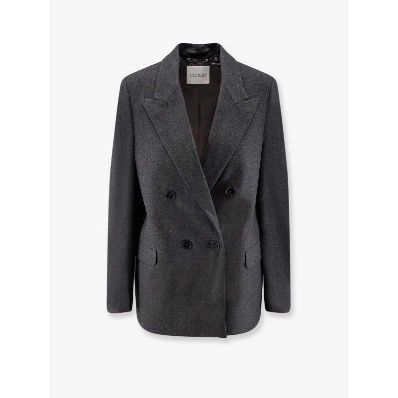 Wool melange blend blazer