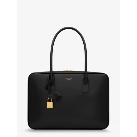 Sac de Jour in Box leather handbag with metal padlock detail