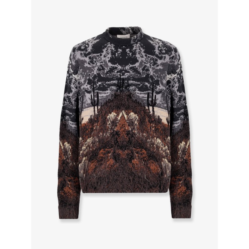 Cotton and wool sweatshirt