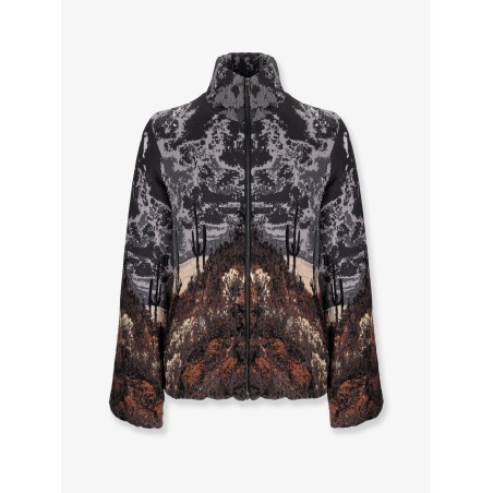 Knitted cotton and wool jacket