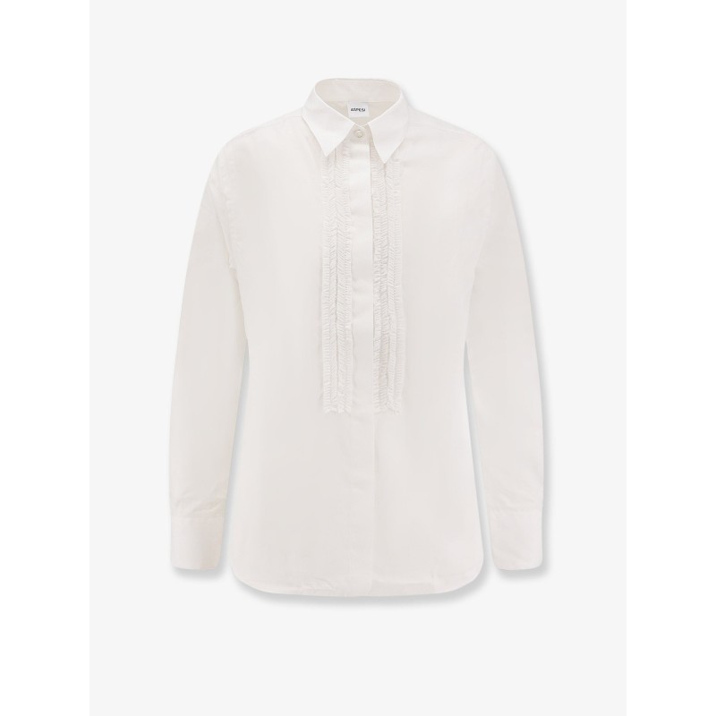 Cotton shirt with ruffles