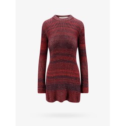 Knitted multicolor mini dress with stars detail