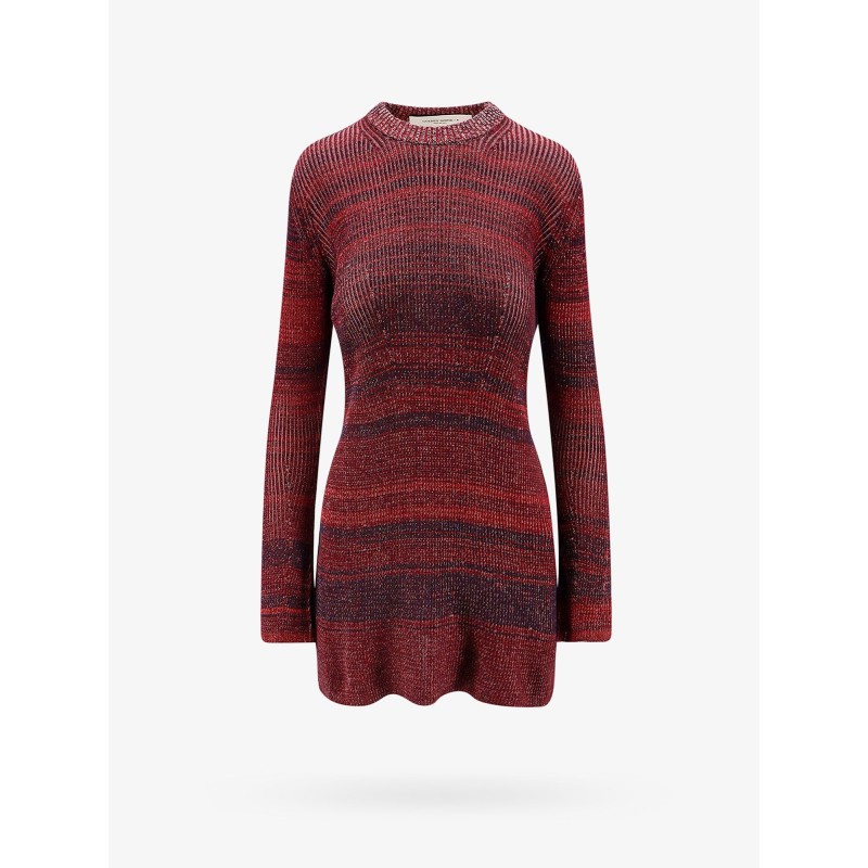 Knitted multicolor mini dress with stars detail