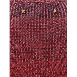 Knitted multicolor mini dress with stars detail