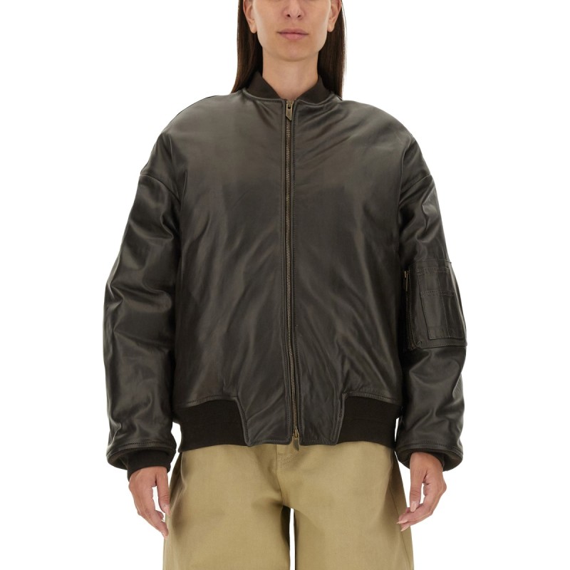 LEATHER BOMBER JACKET LEATHER BOMBER JACKET