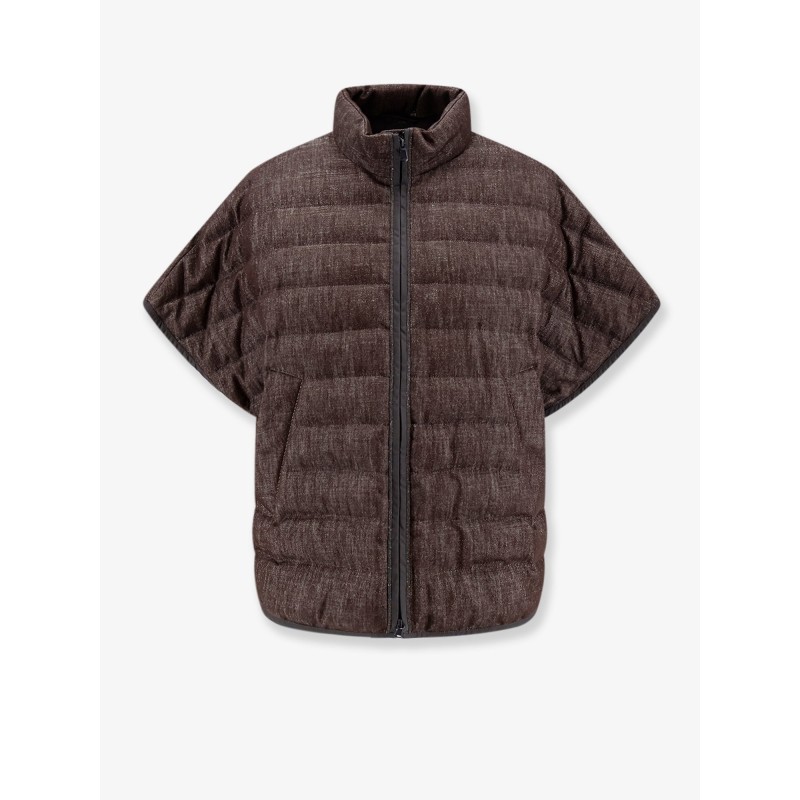 Sparkling down jacket with Monili detail