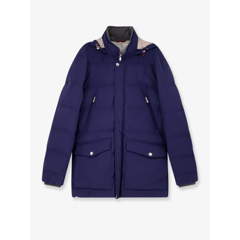 Nylon down jacket with hood