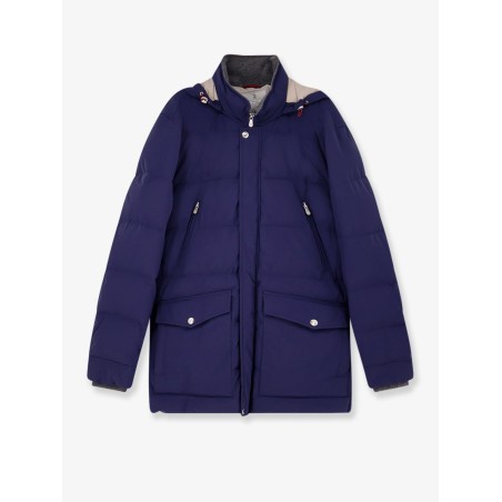 Nylon down jacket with hood