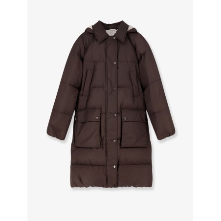 Nylon and cotton long down jacket