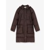 Nylon and cotton long down jacket