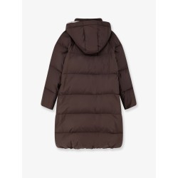Nylon and cotton long down jacket