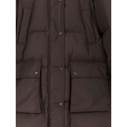 Nylon and cotton long down jacket