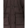 Nylon and cotton long down jacket