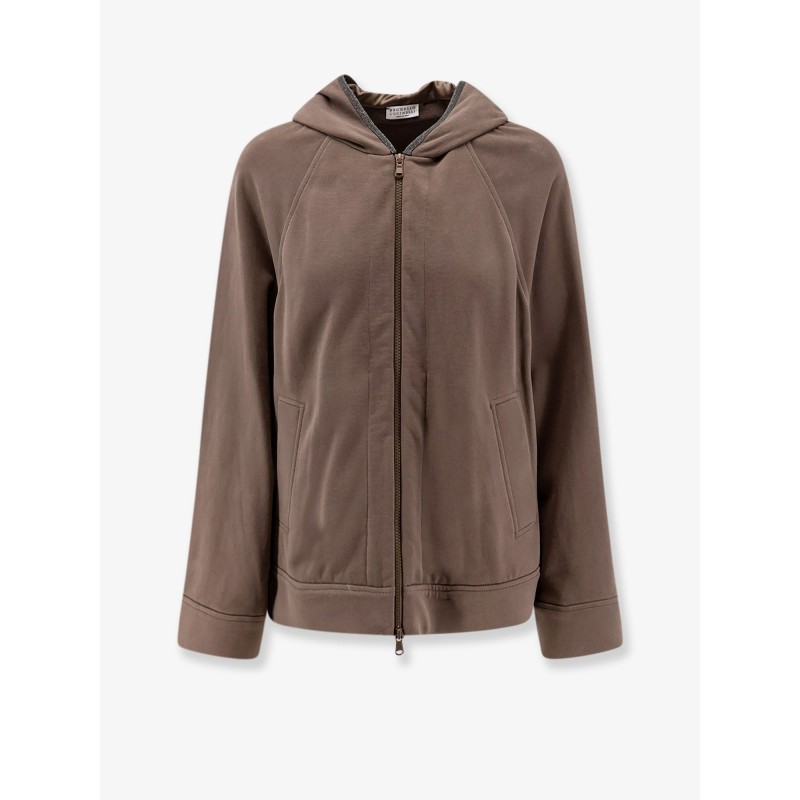 Hooded cotton sweatshirt