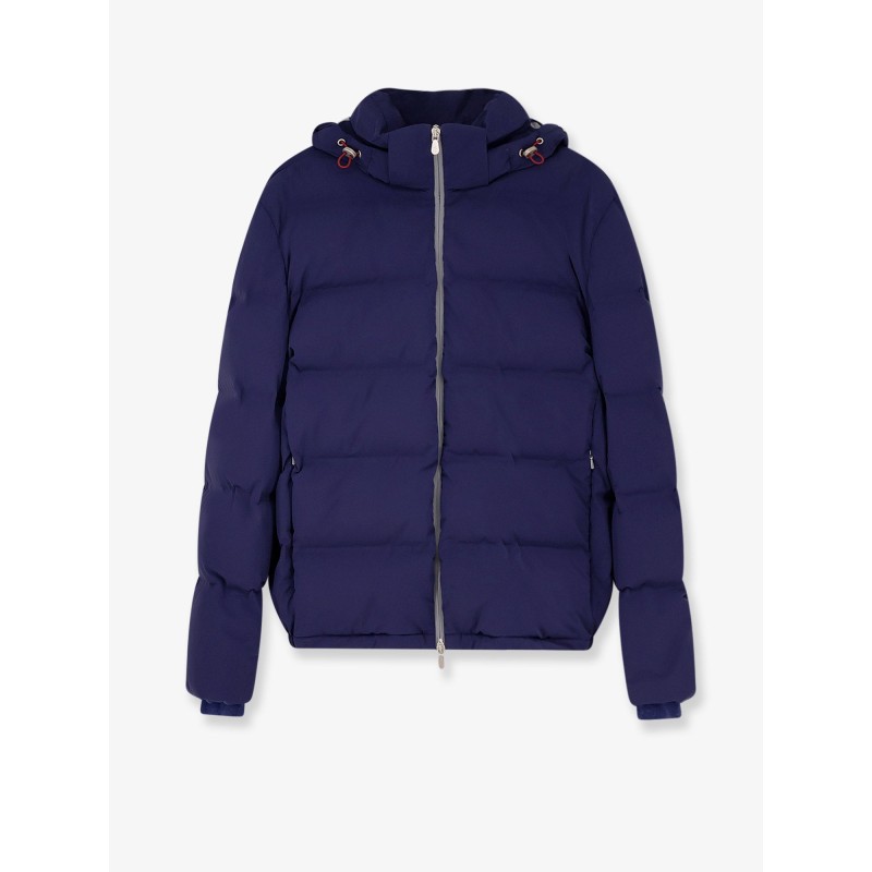 Nylon down jacket with hood