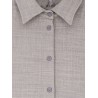 Stretch virgin wool long shirt