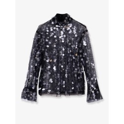 Voile top with maxi sequins